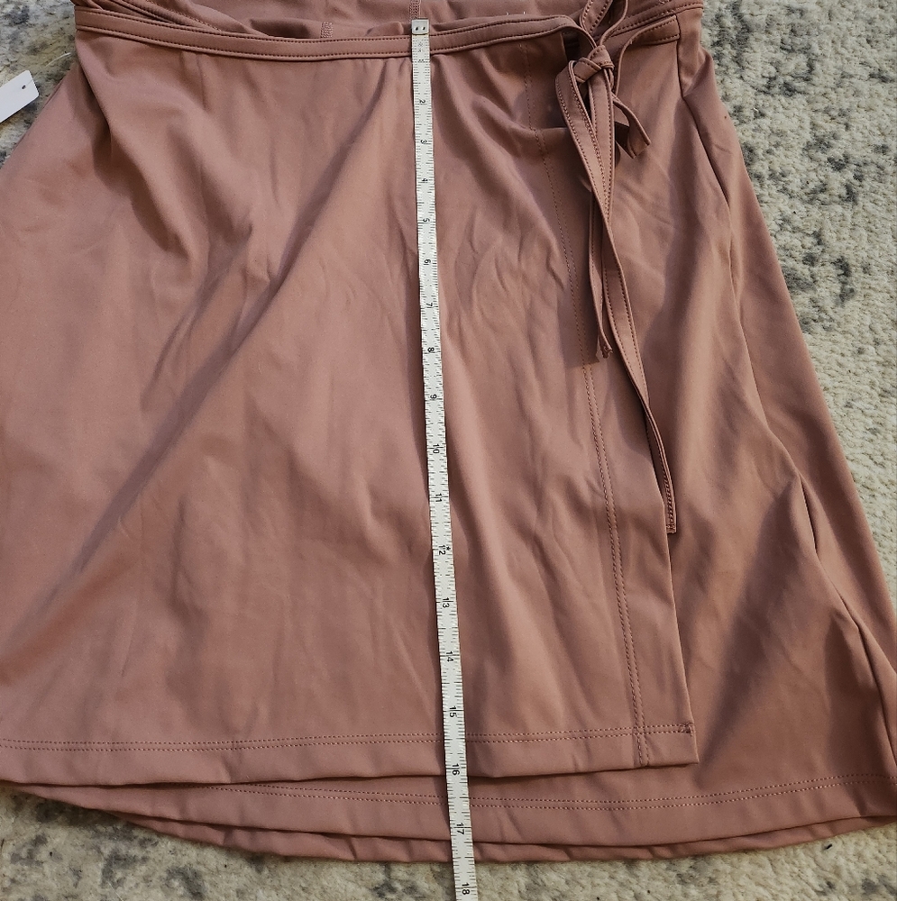 Dusty Rose Faux Wrap Skort - Picture 12 of 12